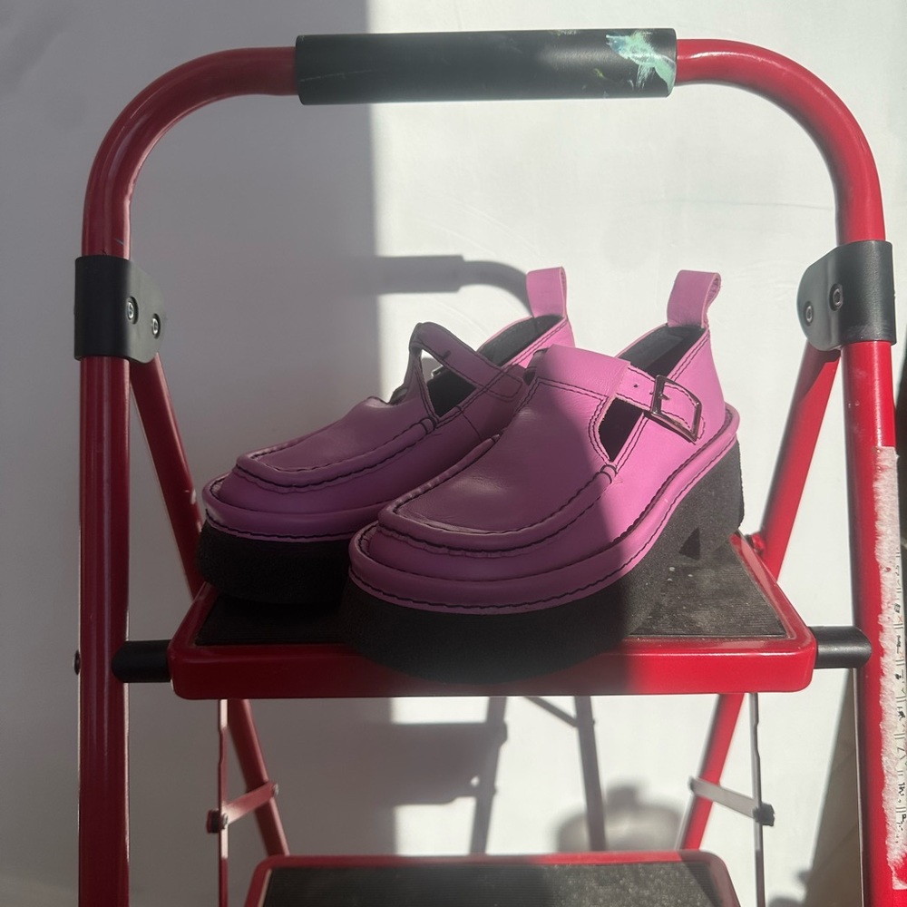 Miista Pink Platform Loafers